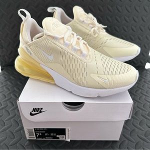 Nike AIR MAX 270 - COCONUT MILK/SATURN GOLD - W 7.5. EUC!
